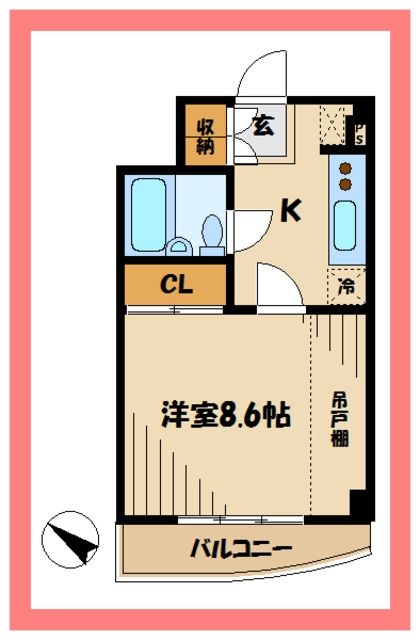 稲城市東長沼のマンションの間取り