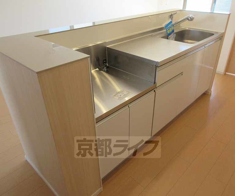 キッチン　２口コンロ設置可のアイランドキッチンです！