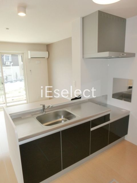 キッチン　２口ガスコンロ設置可能なカウンターキッチンです。