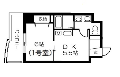 地下鉄御堂筋線 心斎橋駅 徒歩5分 10階建 築21年の間取り写真