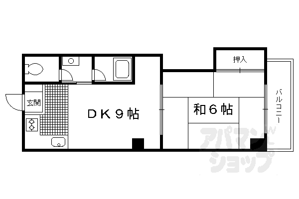 地下鉄烏丸線 丸太町駅 徒歩1分 4階建 築40年の間取り写真
