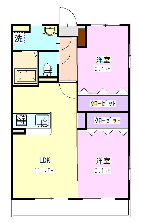 絆パレスの間取り