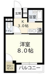 大阪市平野区平野本町のマンションの間取り