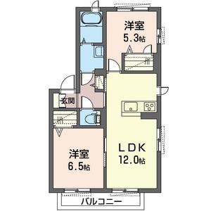 シャーメゾンフェリーチIIの間取り