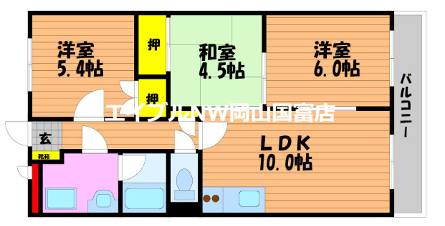 ネクスト倉田　西館の間取り