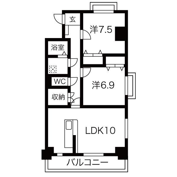 サンフォレストＭＷの間取り