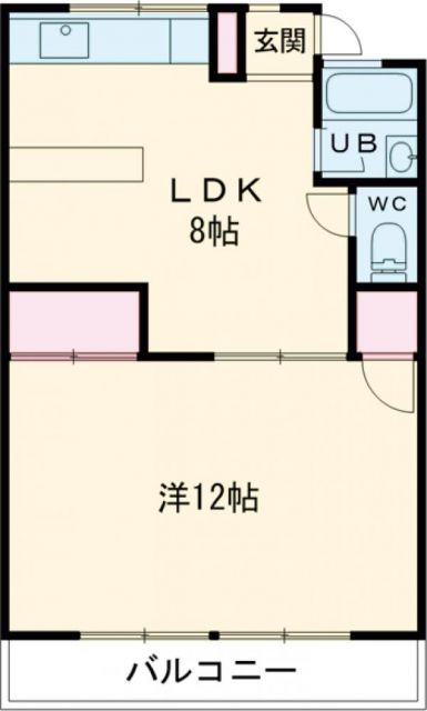 【高松市福岡町のマンションの間取り】