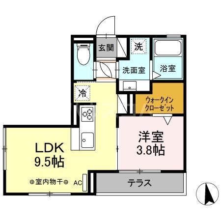 静岡市清水区本郷町のアパートの間取り