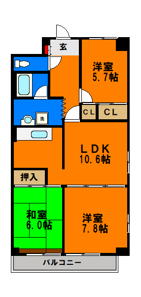 ハイラーク千葉の間取り