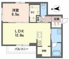 倉敷市鶴形のマンションの間取り