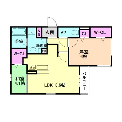 大阪市淀川区三津屋南のアパートの間取り