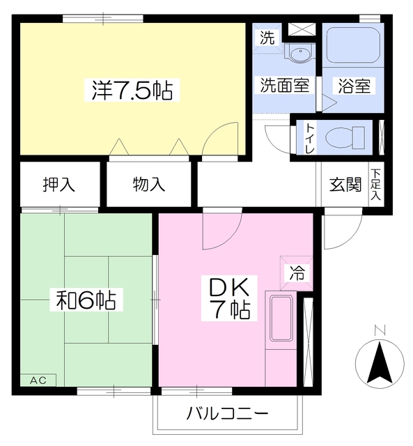 アレグレスＤ棟の間取り