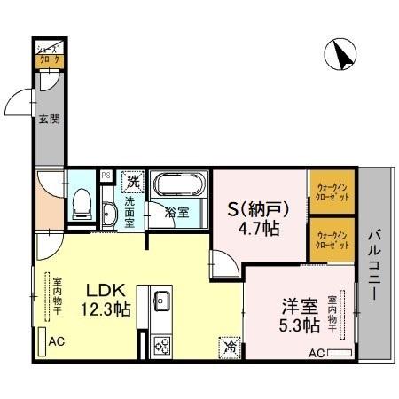 広島市安佐南区中須のアパートの間取り