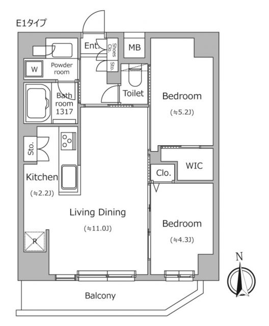 ドゥーエ南千住の間取り