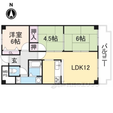 葛城市忍海のマンションの間取り