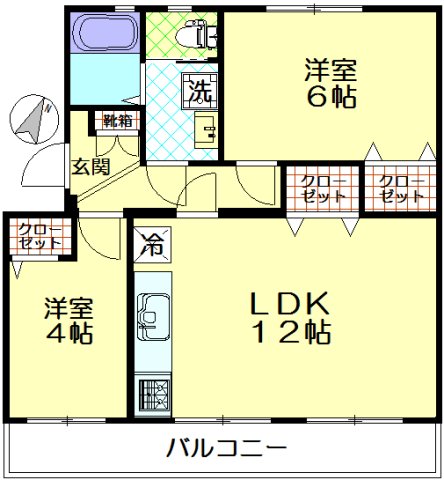 永山団地3-1-6の間取り