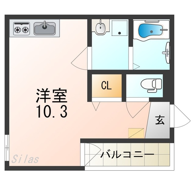 堺市堺区中之町東のアパートの間取り