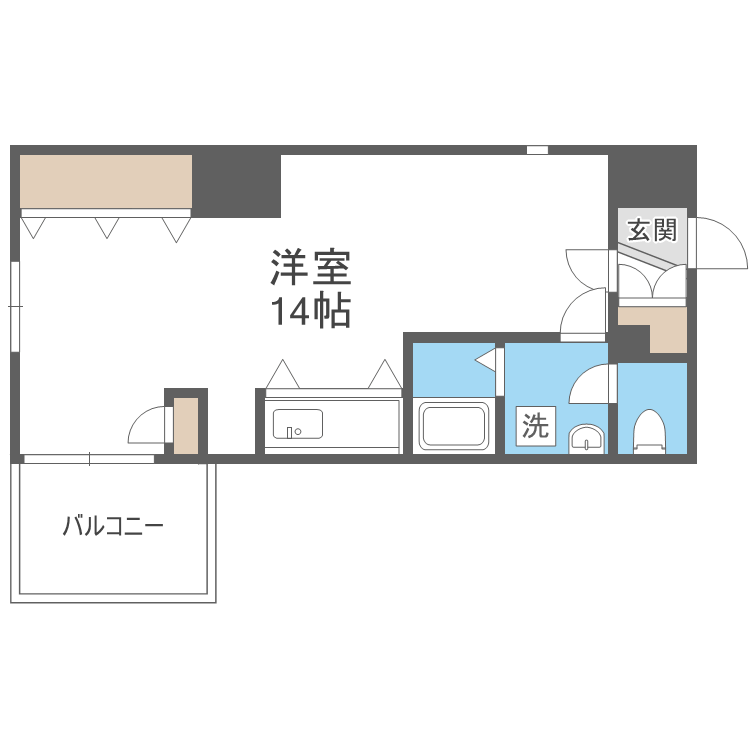 【札幌市東区北四十一条東のマンションの間取り】