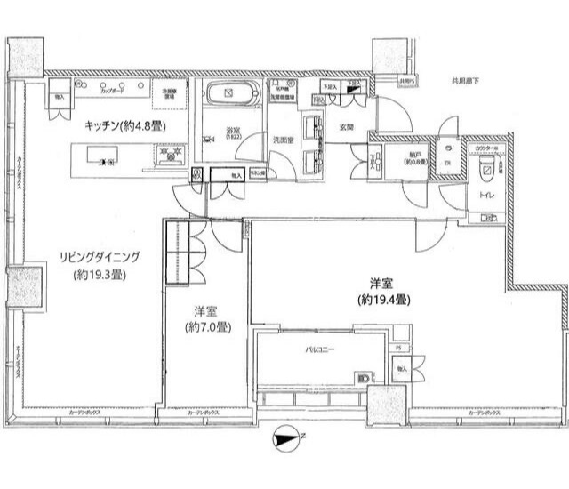 港区白金のマンションの間取り