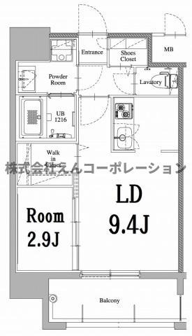 エンクレスト天神LARKの間取り