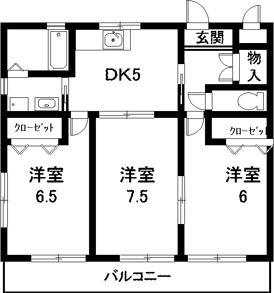 岩倉市大山寺町のマンションの間取り