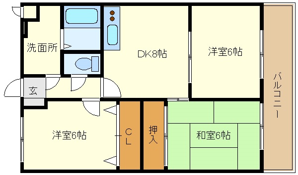 オーシャンビュー江井が島の間取り