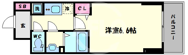 プレサンス堺筋本町駅前シェルの間取り