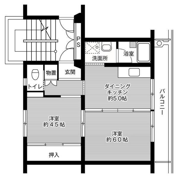 ビレッジハウス烏山2号棟の間取り