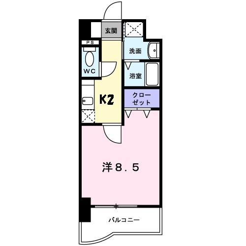 北九州市八幡西区陣原のマンションの間取り