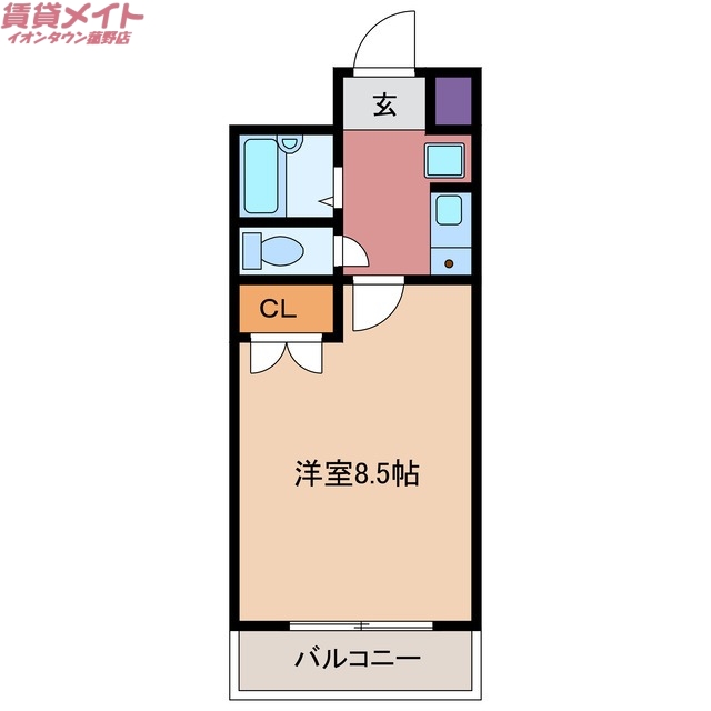 員弁郡東員町大字鳥取のアパートの間取り