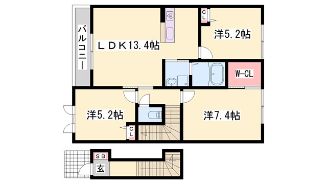 ヴィラ ラタウィの間取り