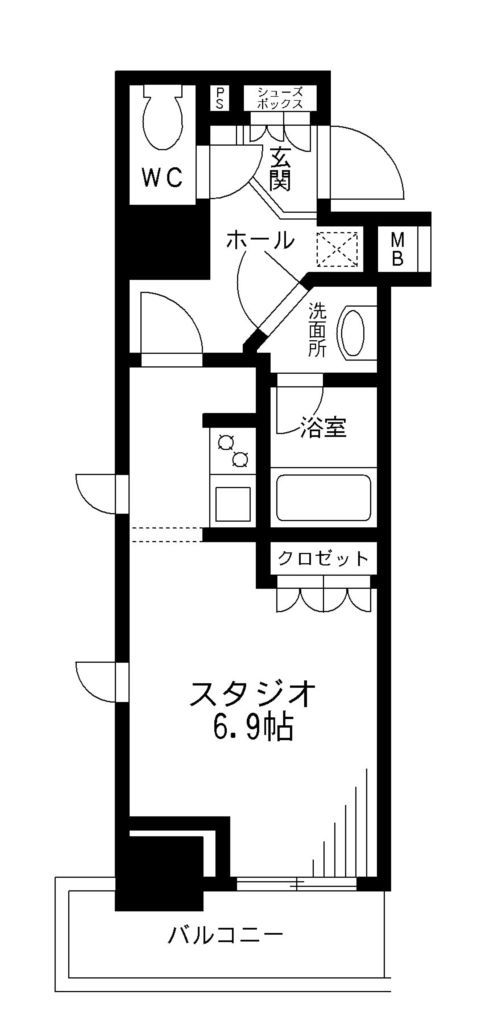 千代田区神田神保町のマンションの間取り