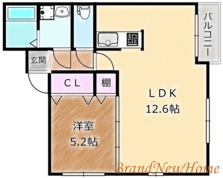 堺市堺区賑町のアパートの間取り