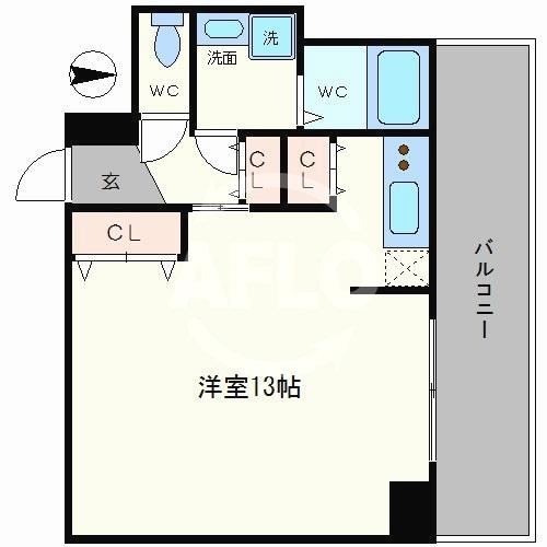 大阪市浪速区幸町のマンションの間取り