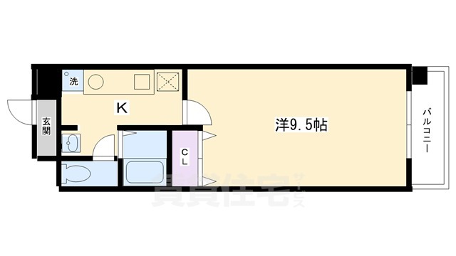 京都市下京区傘鉾町のマンションの間取り