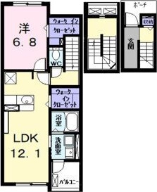 名古屋市中川区柳瀬町のアパートの間取り