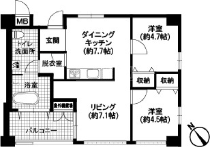 フェイズインネクスト山王の間取り