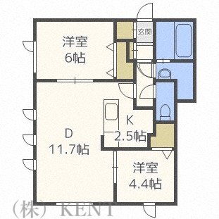 ラポルトの間取り