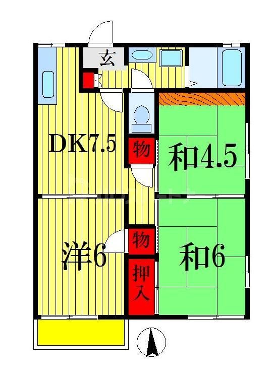 船橋市海神町南のアパートの間取り