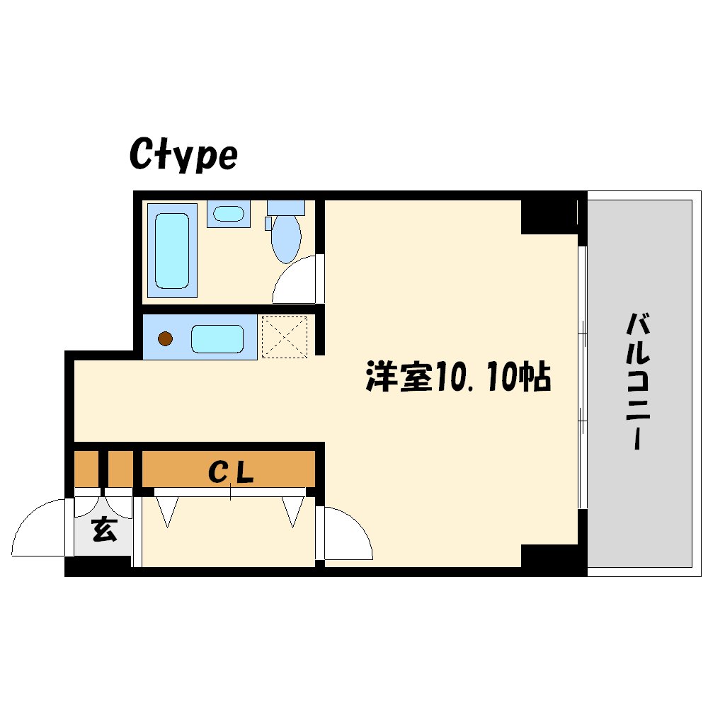 大阪市北区曾根崎のマンションの間取り