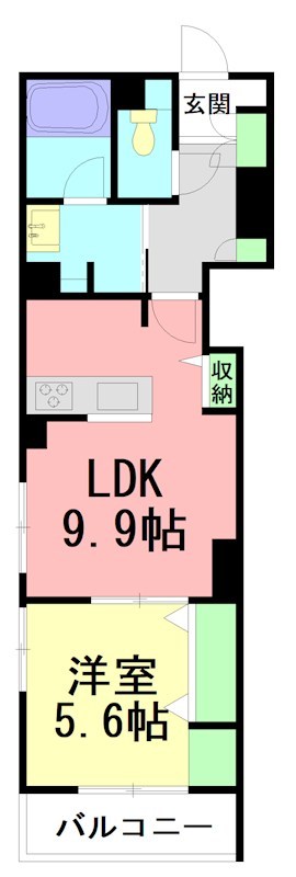 茅ヶ崎市十間坂のマンションの間取り