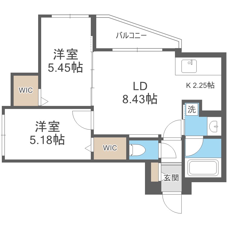 Ｓ－ＲＥＳＩＤＥＮＣＥ札幌東ａｓｔｒａｚｅの間取り