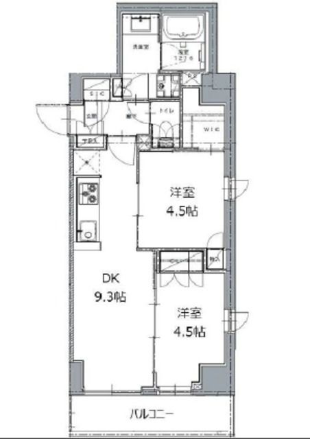 港区三田のマンションの間取り