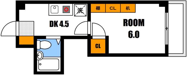 広島市安佐南区西原のマンションの間取り