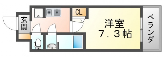 ディームス江坂の間取り