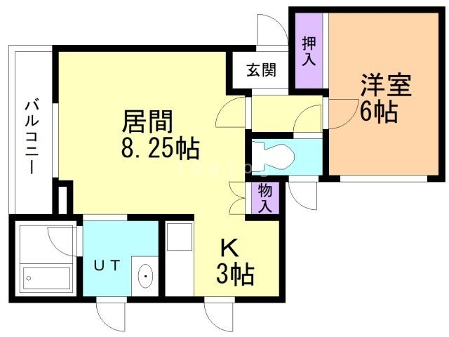 石狩郡当別町緑町のアパートの間取り