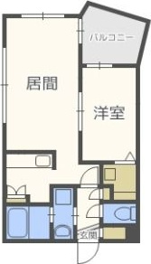 【札幌市中央区南七条東のマンションの間取り】