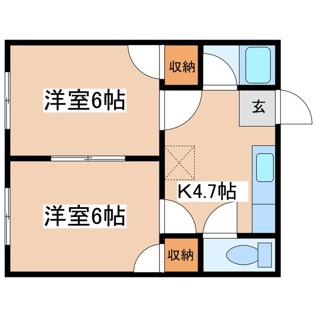 松本市井川城のアパートの間取り