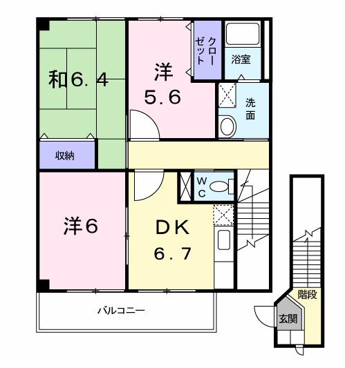 クレール大新の間取り