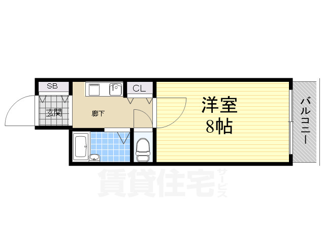 堺市堺区南三国ヶ丘町のマンションの間取り